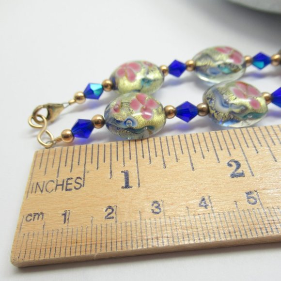 Glass and Crystal bead necklace - Picture 10 of 13